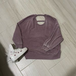 Washed-out Lavender Open Back Sweater 💜